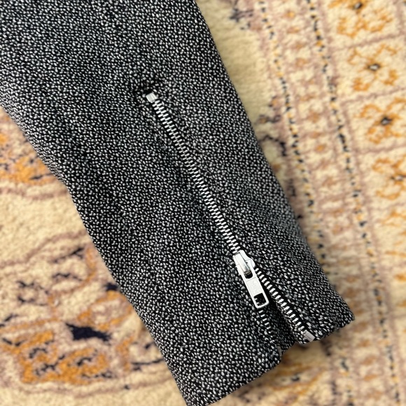 BNWOT Theory Adashi K Wool Moto Jacket in Black/White/Navy (Sz M) (REVOLVE,$265) - Picture 11 of 14